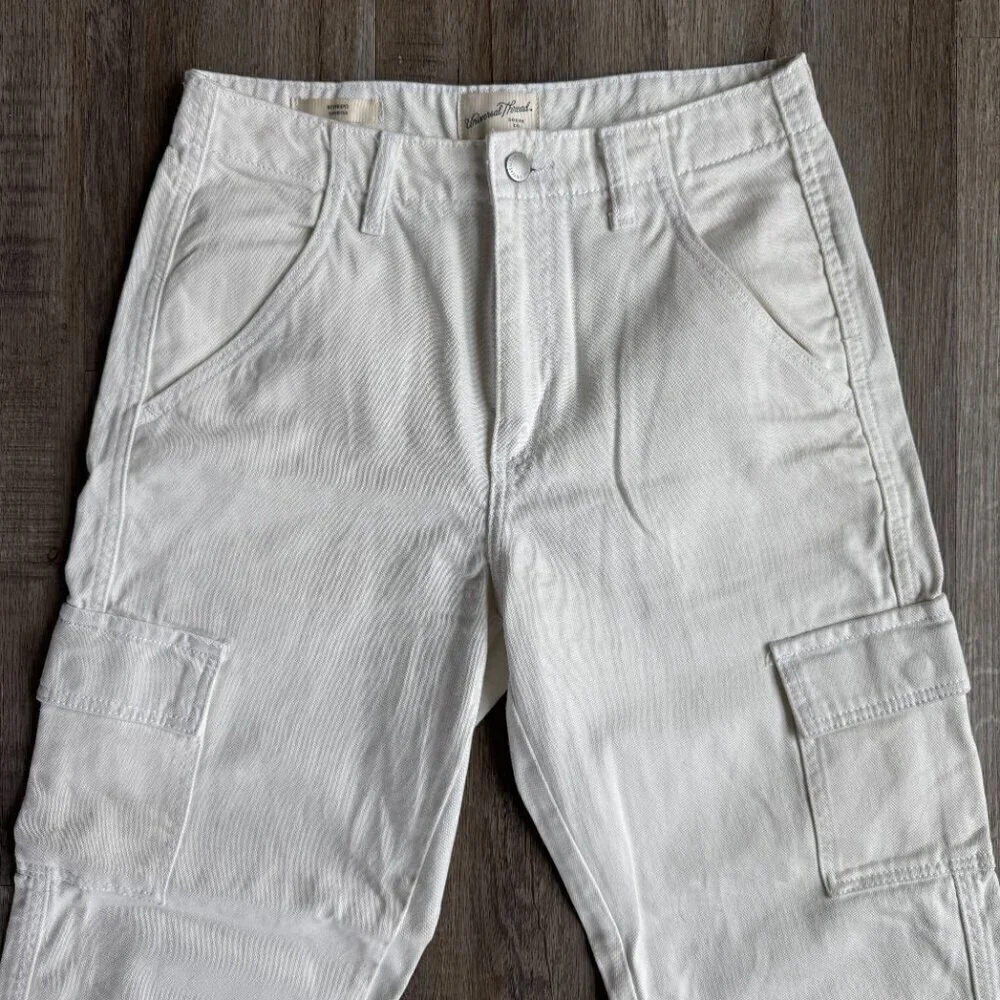 Universal Thread Off White Cargo Pants Boyfriend Size 4 - Picture 2 of 6